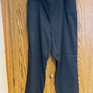 Chico's Black & Teal Geometric Bridgette pants